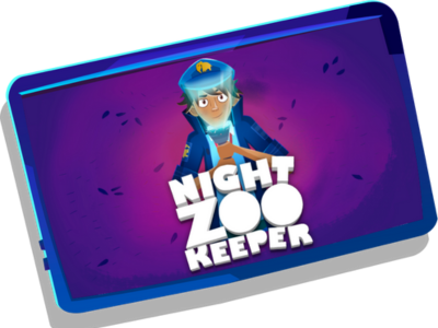 Night Zookeeper Logo on tablet. 