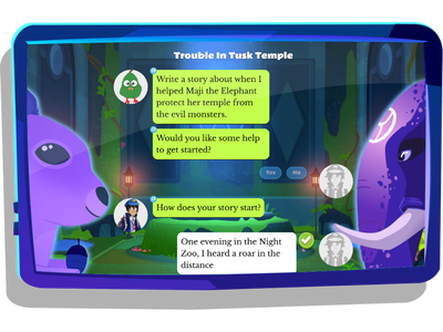 Night Zookeeper writing activity.