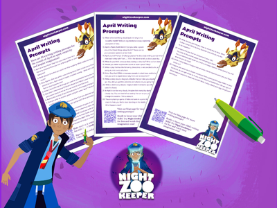 April writing prompts free worksheet.