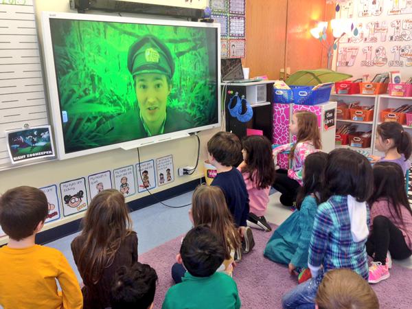 Josh chatting with 2nd class