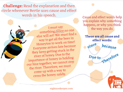 Cause and Effect Worksheet Activity