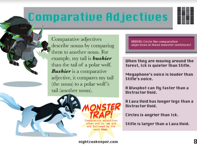 Compartive Adjectives Graphic and Explaination