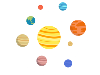 The solar system.