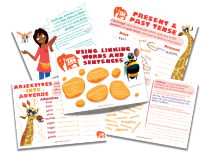 Free Night Zookeeper grammar worksheets.