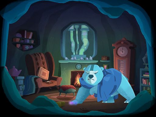 Grudge the bear in his home