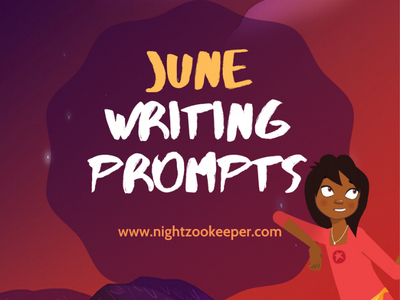 June writing prompts graphic