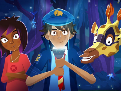 Night Zookeeper Characters holding flashlight