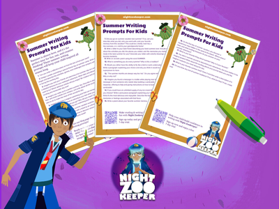 Summer writing prompts free worksheet.
