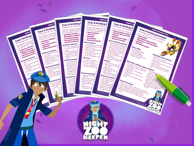 Year 1-6 free writing prompts printable worksheet.