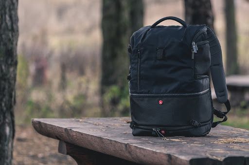 Backpack in the woods