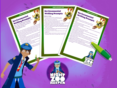Environmental writing prompts free worksheet. 
