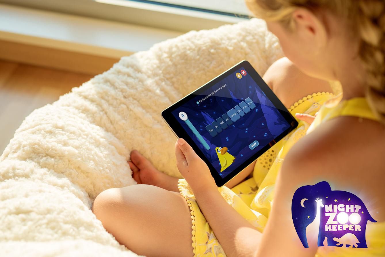 Child Playing Night Zookeeper game