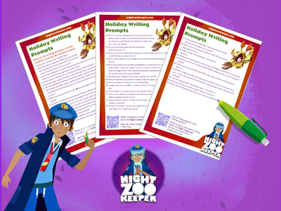 Holiday writing prompts free worksheet. 