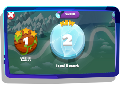 Night Zookeeper Quests areas on tablet.