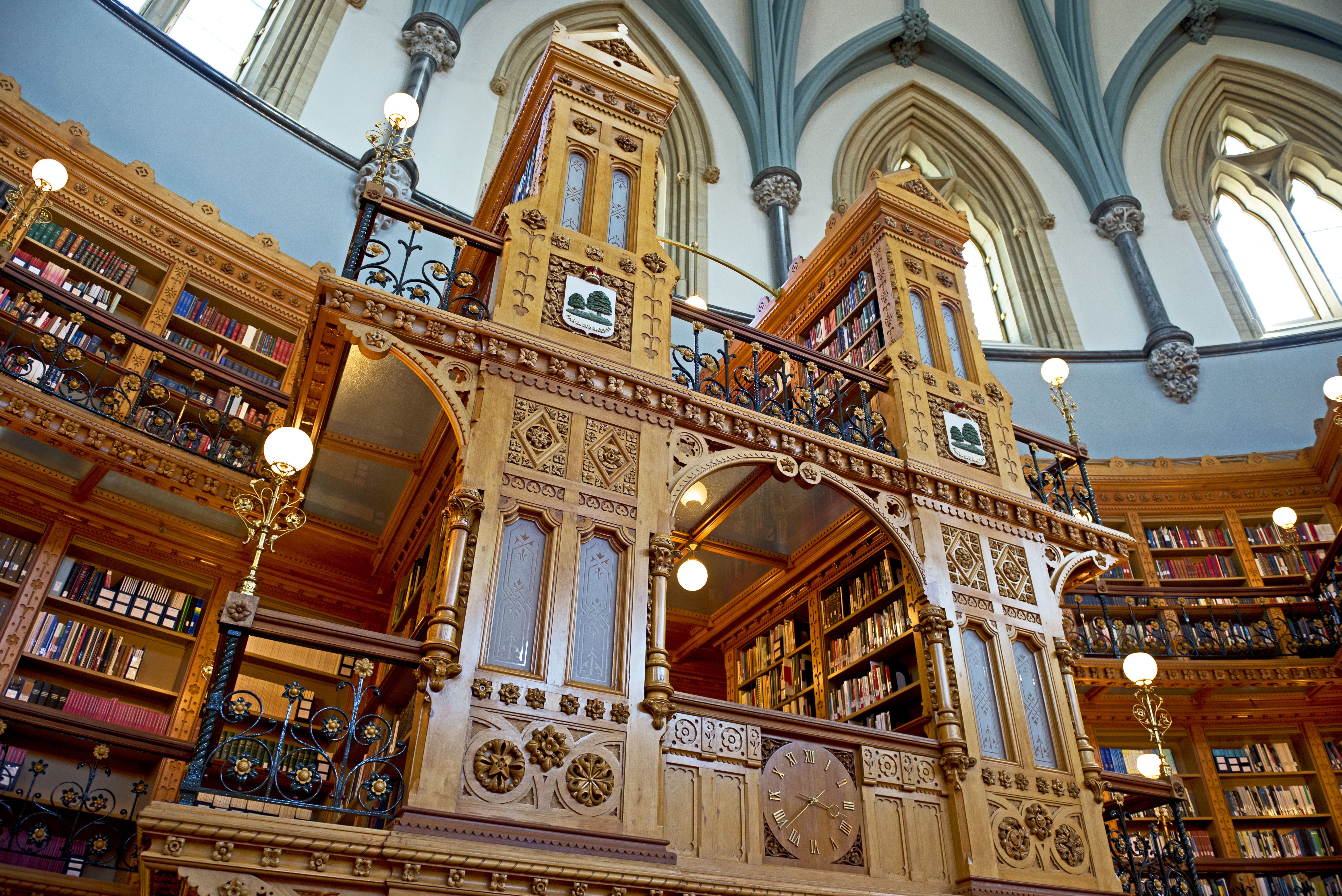 An ornate library