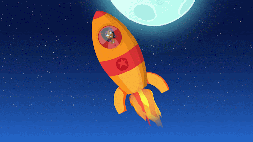 Riya in a rocket