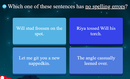 Recognizing spelling errors in sentences 