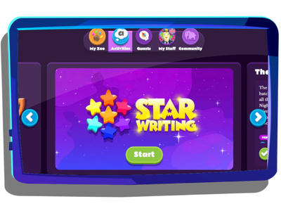 Star Writing on Night Zookeeper.