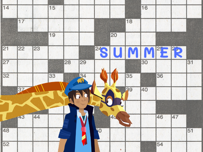 crossword with the word 'summer' filled in with Sam and Will. 