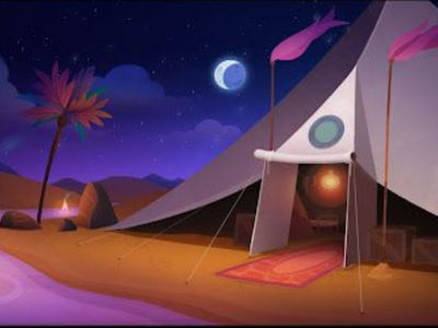 Campsite at night 