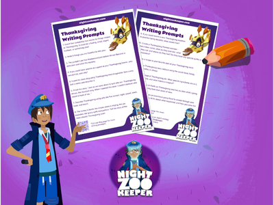 Thanksgiving writing prompts free printable worksheet.