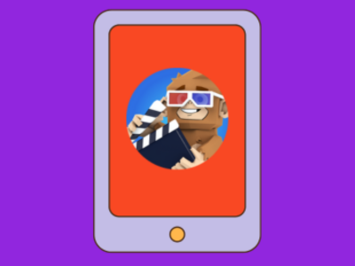 Tablet with Toontastic 3D app.