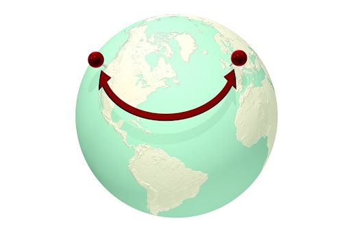 Globe with smiley face