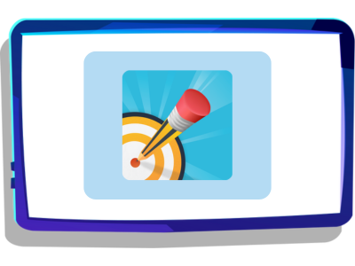 The Writing Challenge logo on Night Zookeeper tablet. 
