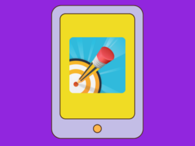 Tablet with a Writing Challenge 3D app.