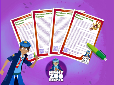 Christmas writing prompts free worksheet.